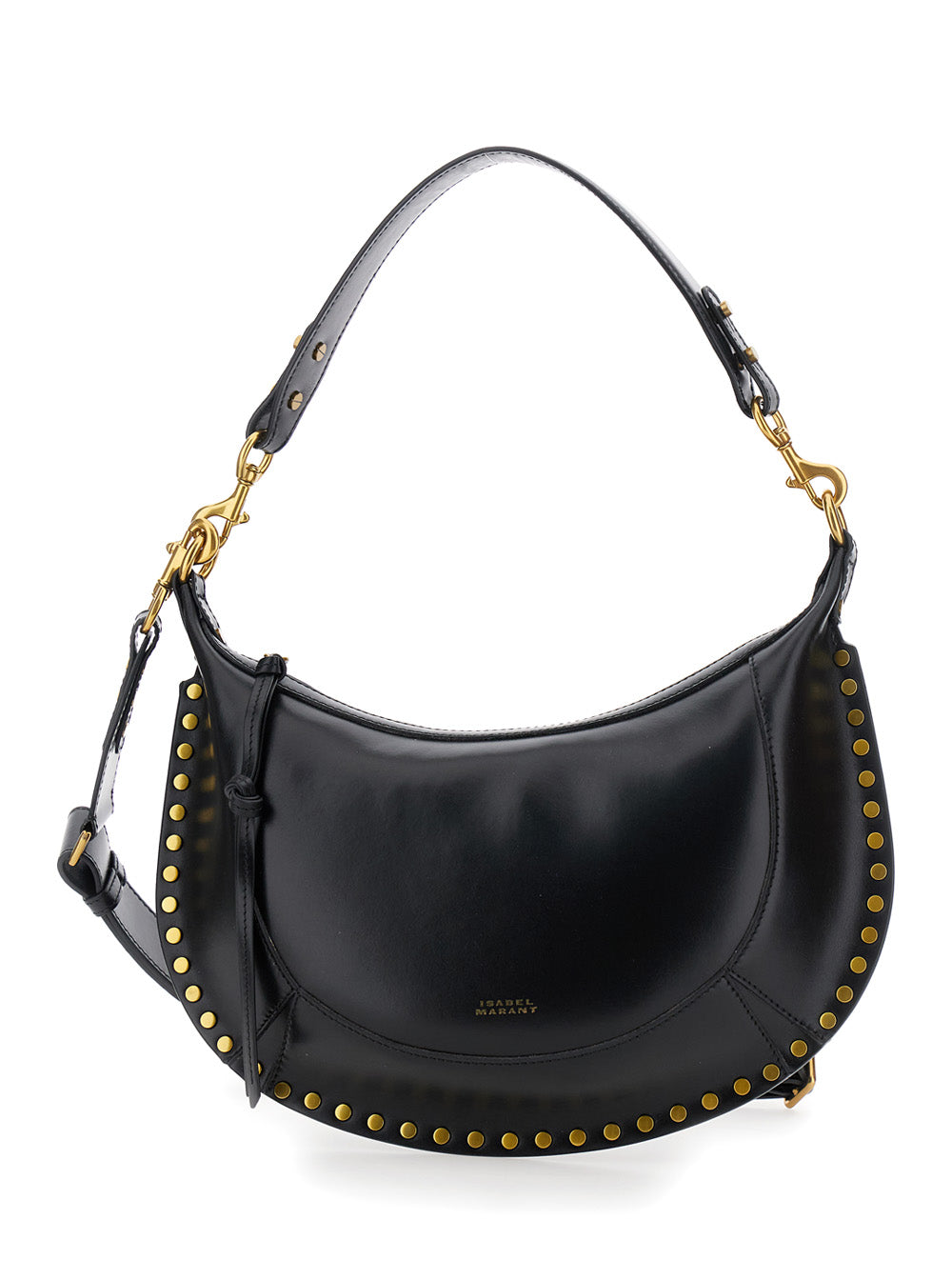 ISABEL MARANT Isabel Marant Women Shoulder Bag 'Naoko' With Removable Strap And Logo Lettering Embossed On The Front In Black Leather For Women