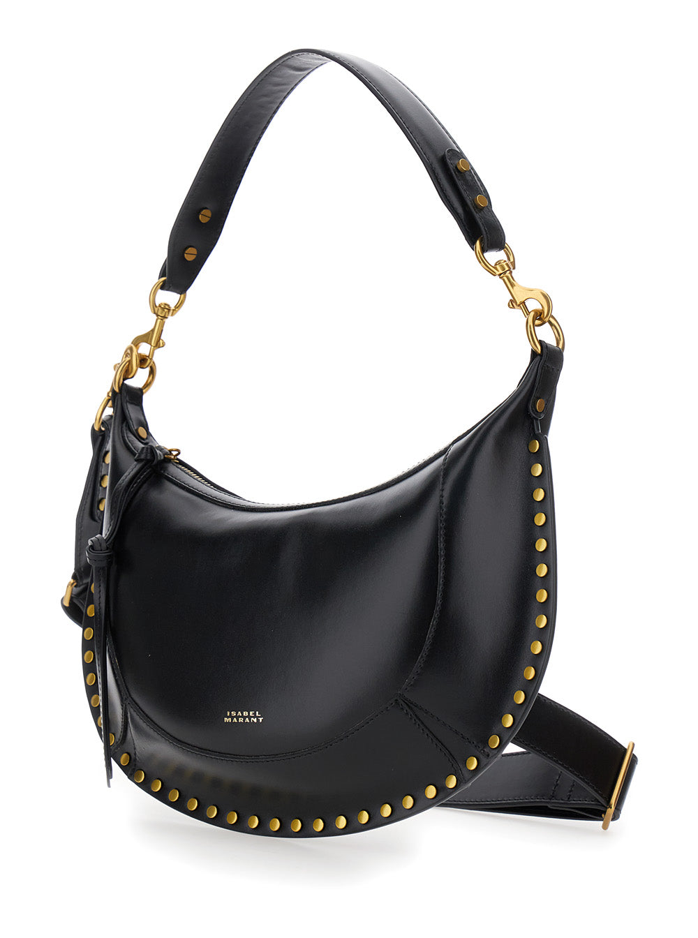 ISABEL MARANT Isabel Marant Women Shoulder Bag 'Naoko' With Removable Strap And Logo Lettering Embossed On The Front In Black Leather For Women