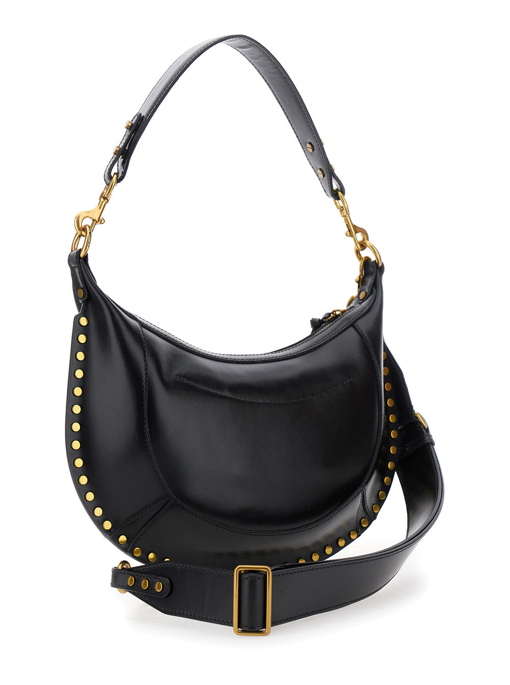 ISABEL MARANT Isabel Marant Women Shoulder Bag 'Naoko' With Removable Strap And Logo Lettering Embossed On The Front In Black Leather For Women