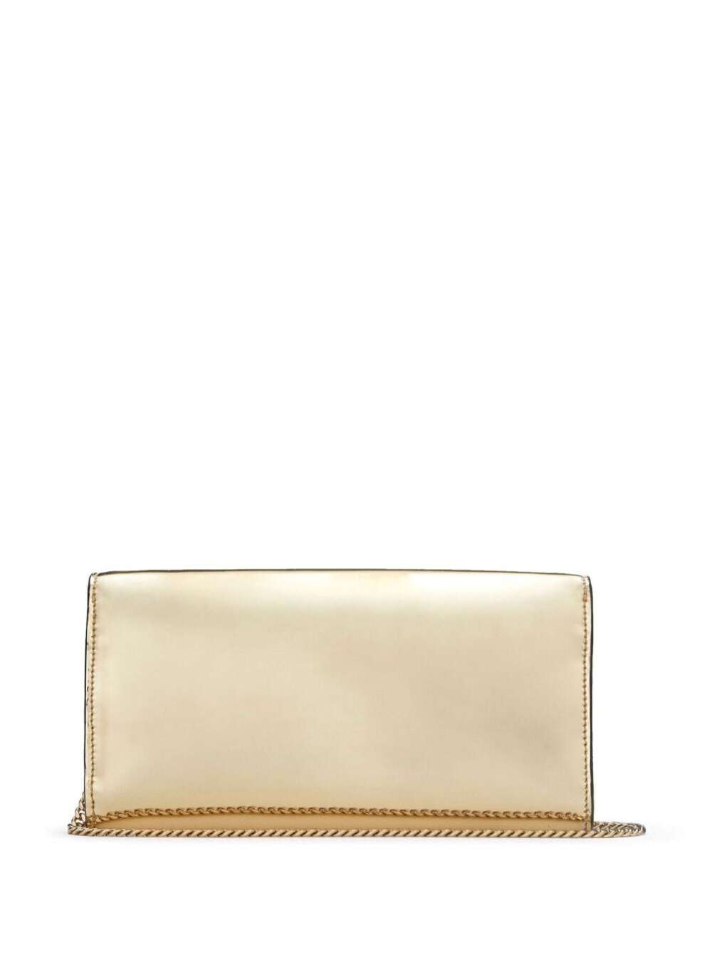 JIMMY CHOO Jimmy Choo Women Clutch 'Emmie' In Envelope With Logo Lettering On The Front And Chain Strap In Blend Leather And Tech Fabric For Women