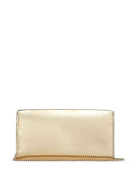 JIMMY CHOO Jimmy Choo Women Clutch 'Emmie' In Envelope With Logo Lettering On The Front And Chain Strap In Blend Leather And Tech Fabric For Women