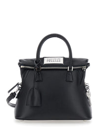 Maison Margiela Women Handbag With Applied Logo Patch And Keys On The Side In Black Leather For Women