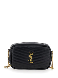 SAINT LAURENT Saint Laurent Women Crossbody Bag 'Lou Mini' With Cassandre Detail In Black Quilted Leather For Women