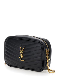 SAINT LAURENT Saint Laurent Women Crossbody Bag 'Lou Mini' With Cassandre Detail In Black Quilted Leather For Women