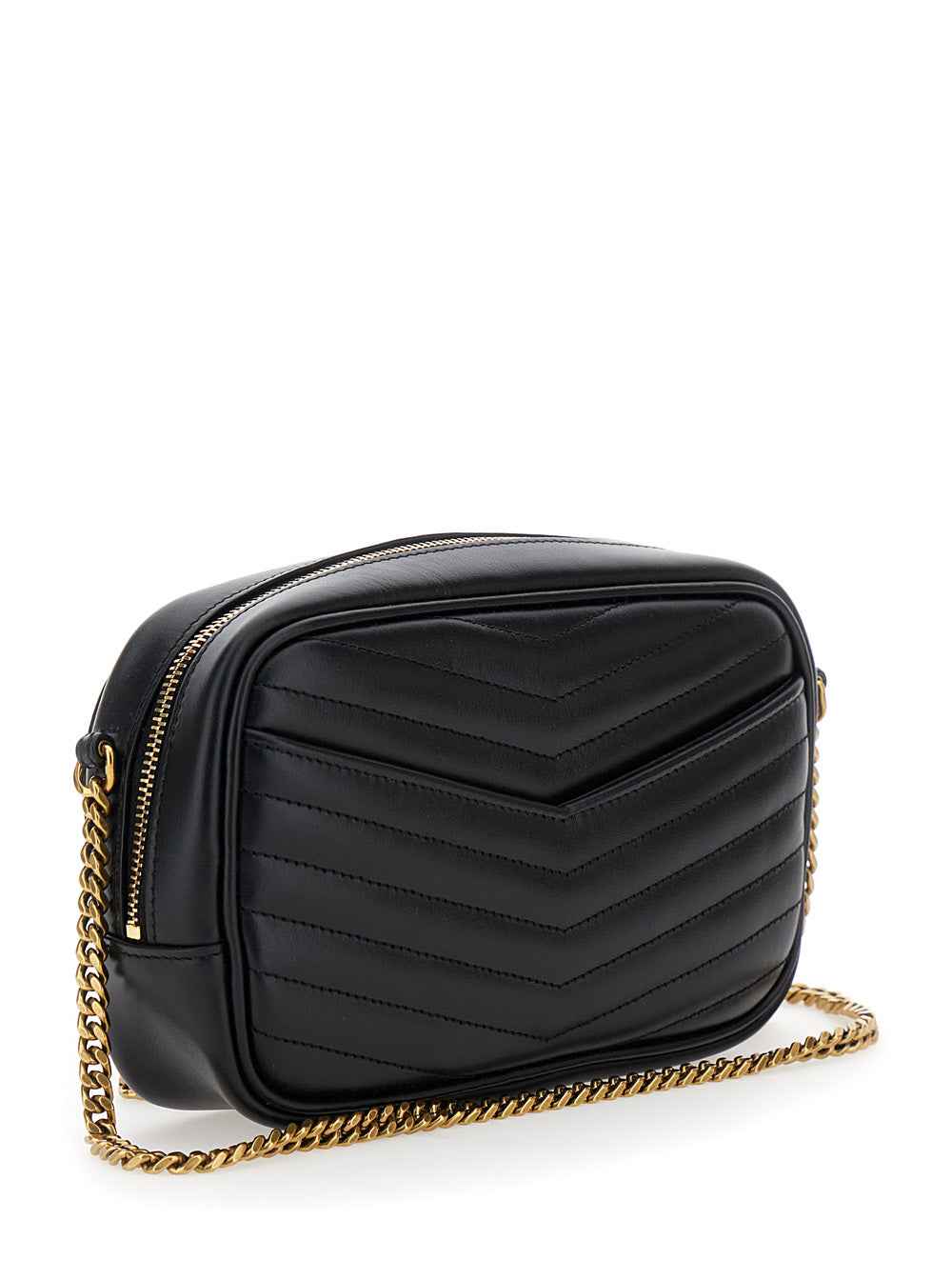 SAINT LAURENT Saint Laurent Women Crossbody Bag 'Lou Mini' With Cassandre Detail In Black Quilted Leather For Women