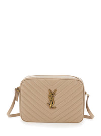 SAINT LAURENT Saint Laurent Women Crossbody Bag 'Lou' With Cassandre In Quilted Beige Leather