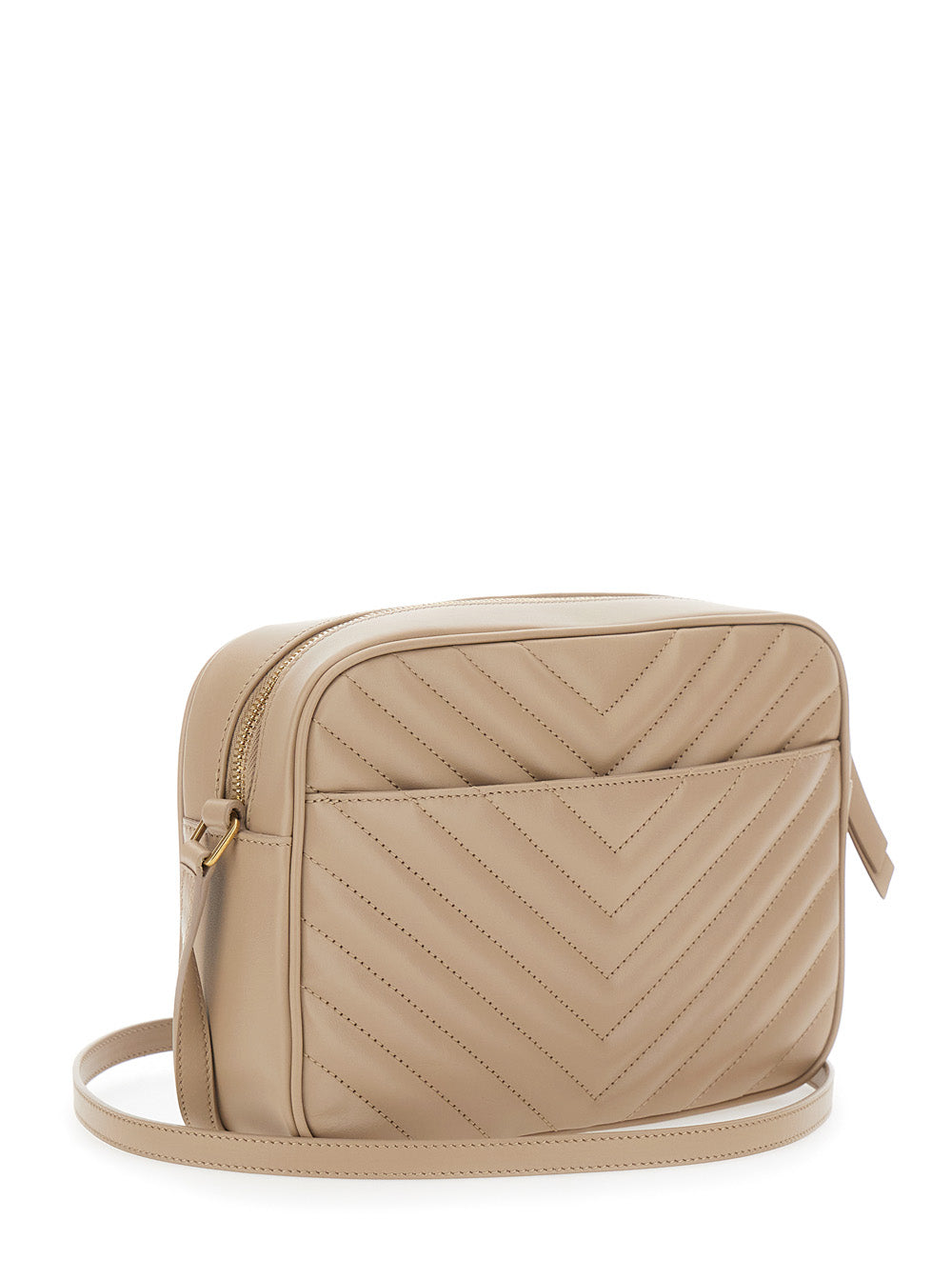 SAINT LAURENT Saint Laurent Women Crossbody Bag 'Lou' With Cassandre In Quilted Beige Leather