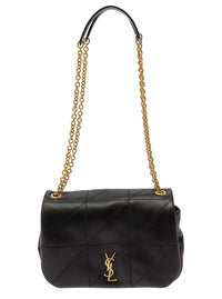 SAINT LAURENT Saint Laurent Women Crossbody Bag 'Mini Jamie 4.3' With Cassandre Detail In Black Quilted Leather For Women