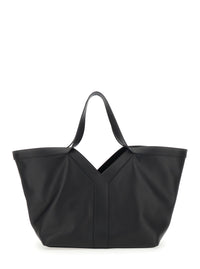 Saint Laurent Women Shoulder Bag With Clasp Closure And Two Top Handles In Black Leather For Women