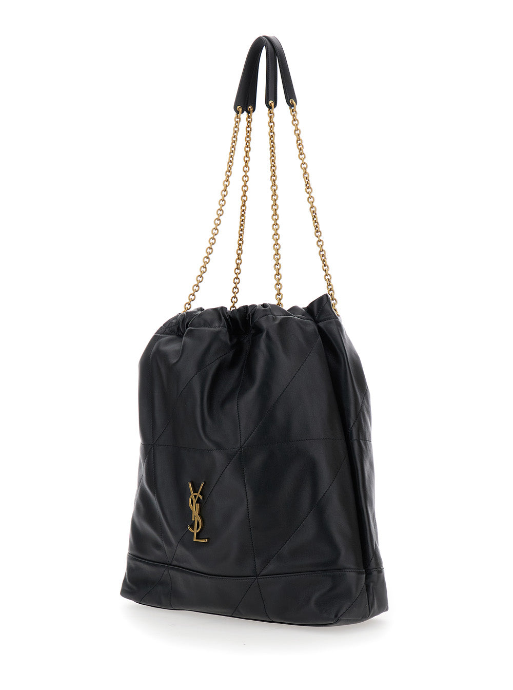 SAINT LAURENT Saint Laurent Women Crossbody Bag 'Jamie' With Two Top Handles With Chain And Cassandre Plate On The Front In Black Leather For Women