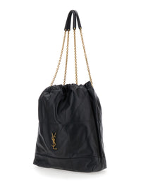 SAINT LAURENT Saint Laurent Women Crossbody Bag 'Jamie' With Two Top Handles With Chain And Cassandre Plate On The Front In Black Leather For Women