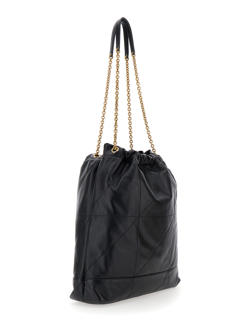 SAINT LAURENT Saint Laurent Women Crossbody Bag 'Jamie' With Two Top Handles With Chain And Cassandre Plate On The Front In Black Leather For Women