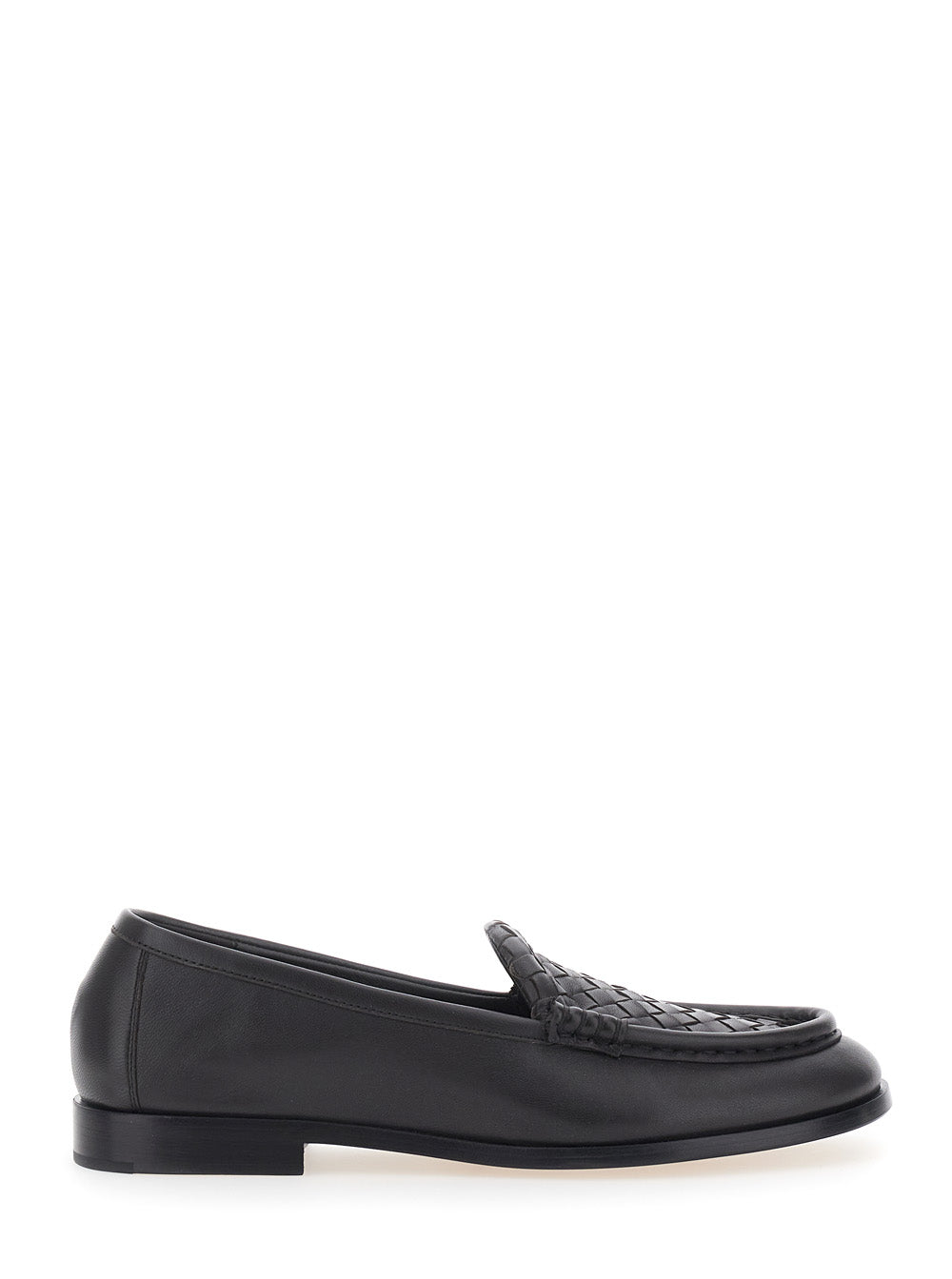 Bottega Veneta Women 'Silenzio' Loafers Brown With Intreccio Design In Leather For Women