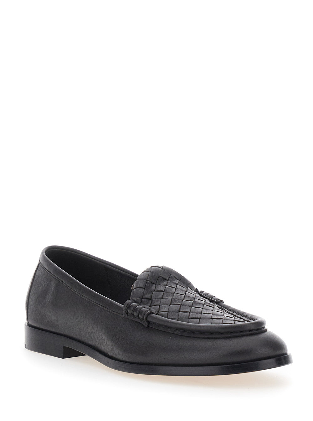 Bottega Veneta Women 'Silenzio' Loafers Brown With Intreccio Design In Leather For Women