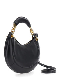 Chloé Women 'Banana' Black Handbag With Adjustable And Removable Shoulder Strap And Logo Charm On The Front In Leather For Women