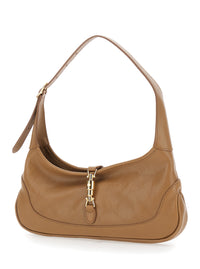 Gucci Women 'Jackie 1961' Beige Shoulder Bag With Clasp Closure And Adjustable Strap In Leather For Women