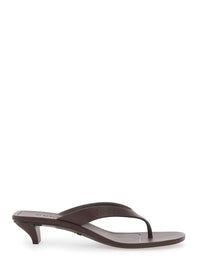 Gucci Women 'Vittoria' Brown Heeled Sandals With Embossed Logo In Rubber For Women