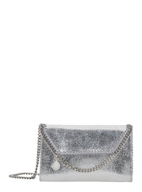 Stella Mccartney Women 'Falabella' Metallic Crossbody Bag With Chain Strap And Metallic Effect In Ecoleather For Women