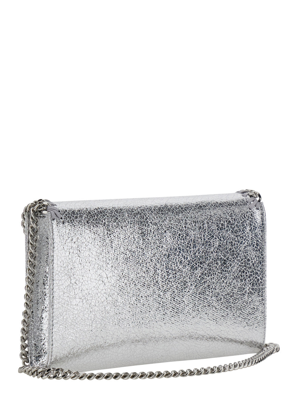 Stella Mccartney Women 'Falabella' Metallic Crossbody Bag With Chain Strap And Metallic Effect In Ecoleather For Women