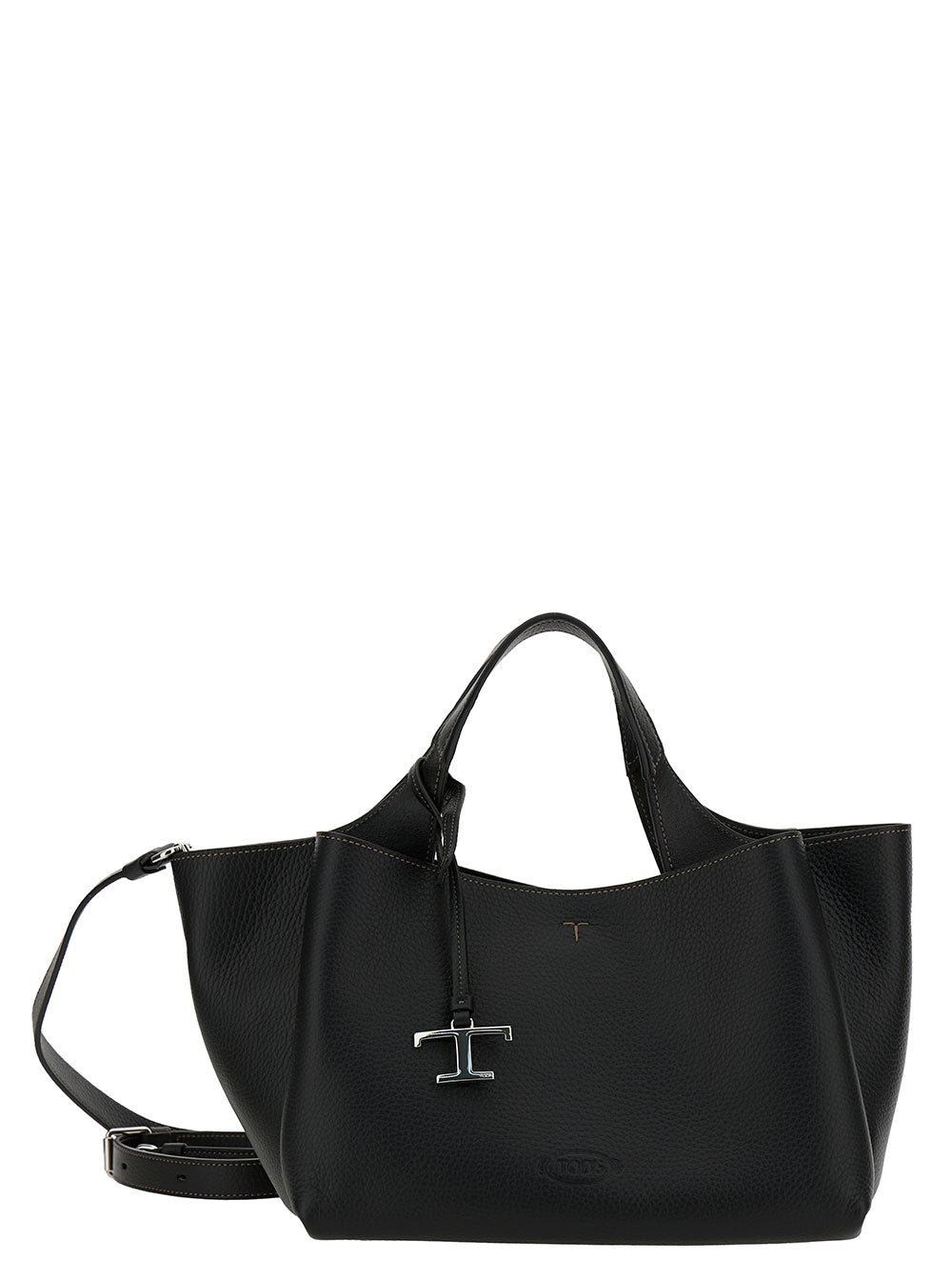 TOD'S Tod's Women Handbag 'T Timeless' With Embossed Logo In Black Garnet Leather For Women