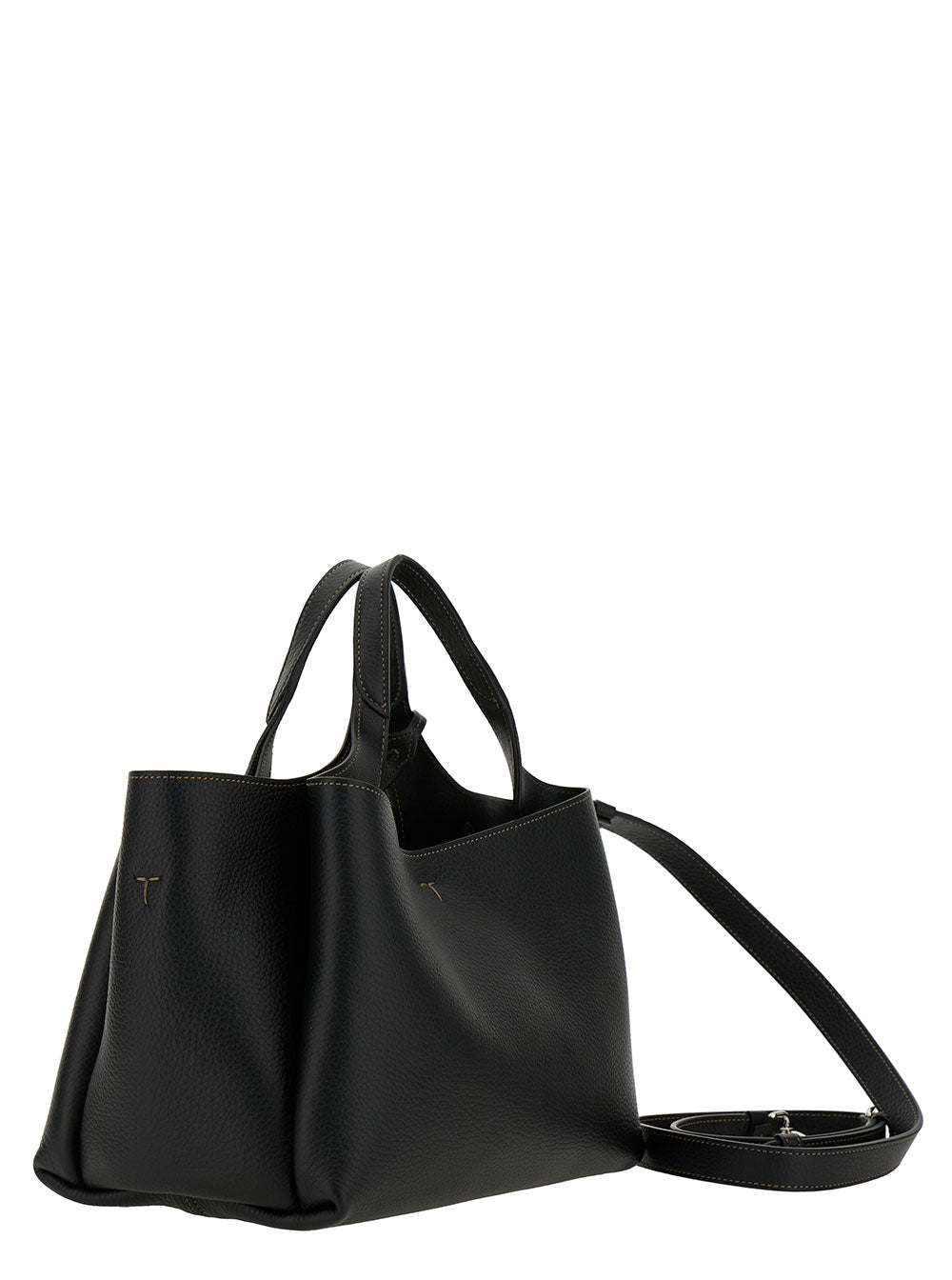 TOD'S Tod's Women Handbag 'T Timeless' With Embossed Logo In Black Garnet Leather For Women