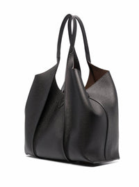 TOD'S Tod's Women Tote Bag With T Timeless Pendant In Black Leather For Women