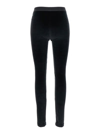 TOM FORD Tom Ford Women Leggings With Elasticized Waist And Velvet Logo Lettering Black Women