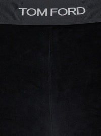 TOM FORD Tom Ford Women Leggings With Elasticized Waist And Velvet Logo Lettering Black Women