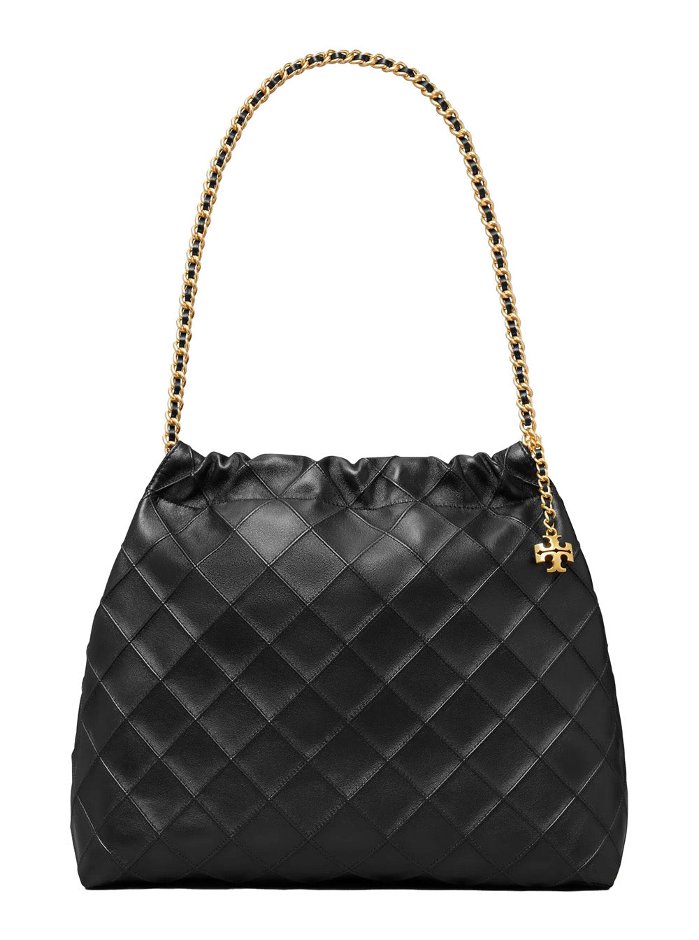 TORY BURCH Tory Burch Women Shoulder Bag With Chain Handles And Diamond Quilting In Black Leather For Women