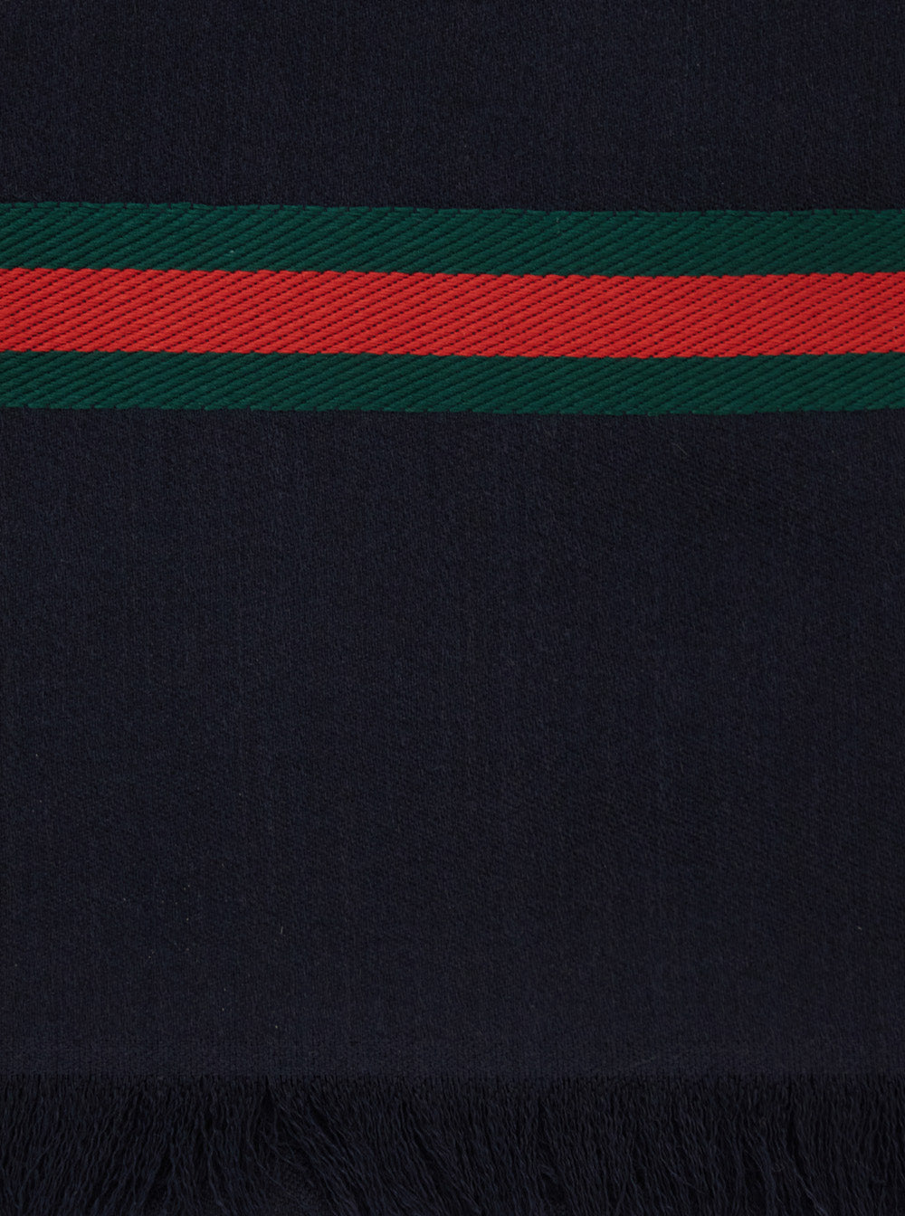 Gucci Men Blue Scarf With Web Detail In Silk Twill For Men