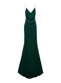 Tom Ford Women Green Long Dress With Crystal Design In Acetate Blend For Women