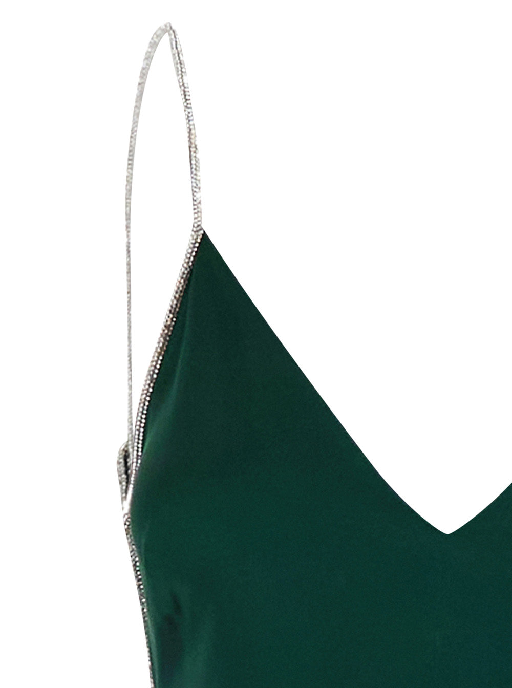 Tom Ford Women Green Long Dress With Crystal Design In Acetate Blend For Women