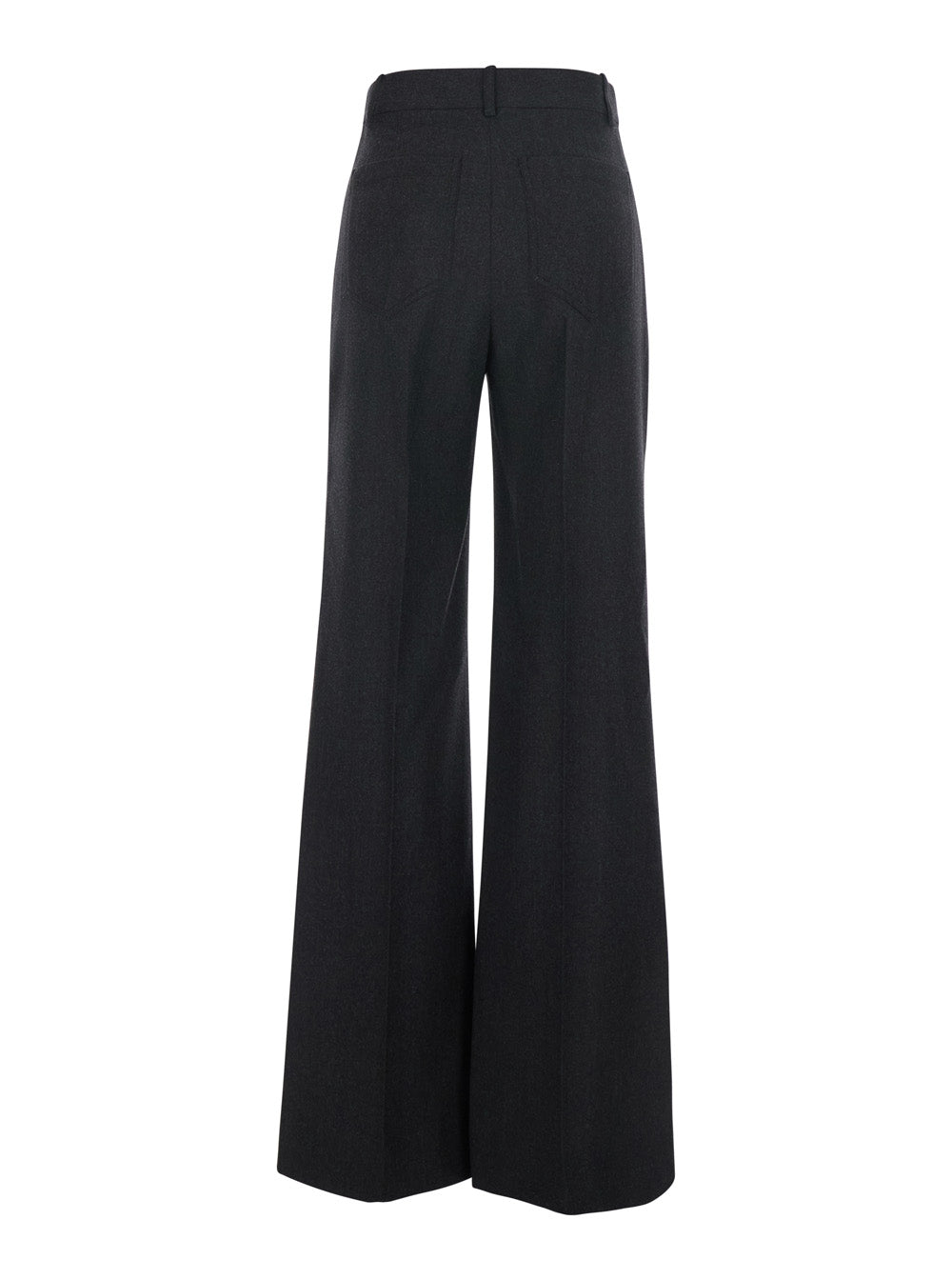 Victoria Beckham Women 'Alina' Grey Pants With Patch Pockets On The Front In Wool For Women