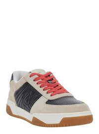 Valentino Garavani Men 'Sparry' Beige Sneaker With Vlogo Side In Leather And Fabric Men