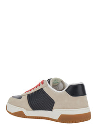 Valentino Garavani Men 'Sparry' Beige Sneaker With Vlogo Side In Leather And Fabric Men