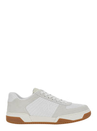 Valentino Garavani Men 'Sparry' White Sneaker With Vlogo On The Side In Leather And Fabric For Men