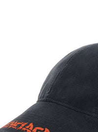 Balenciaga Men Black Baseball Cap With Logo Lettering On The Front In Cotton Men