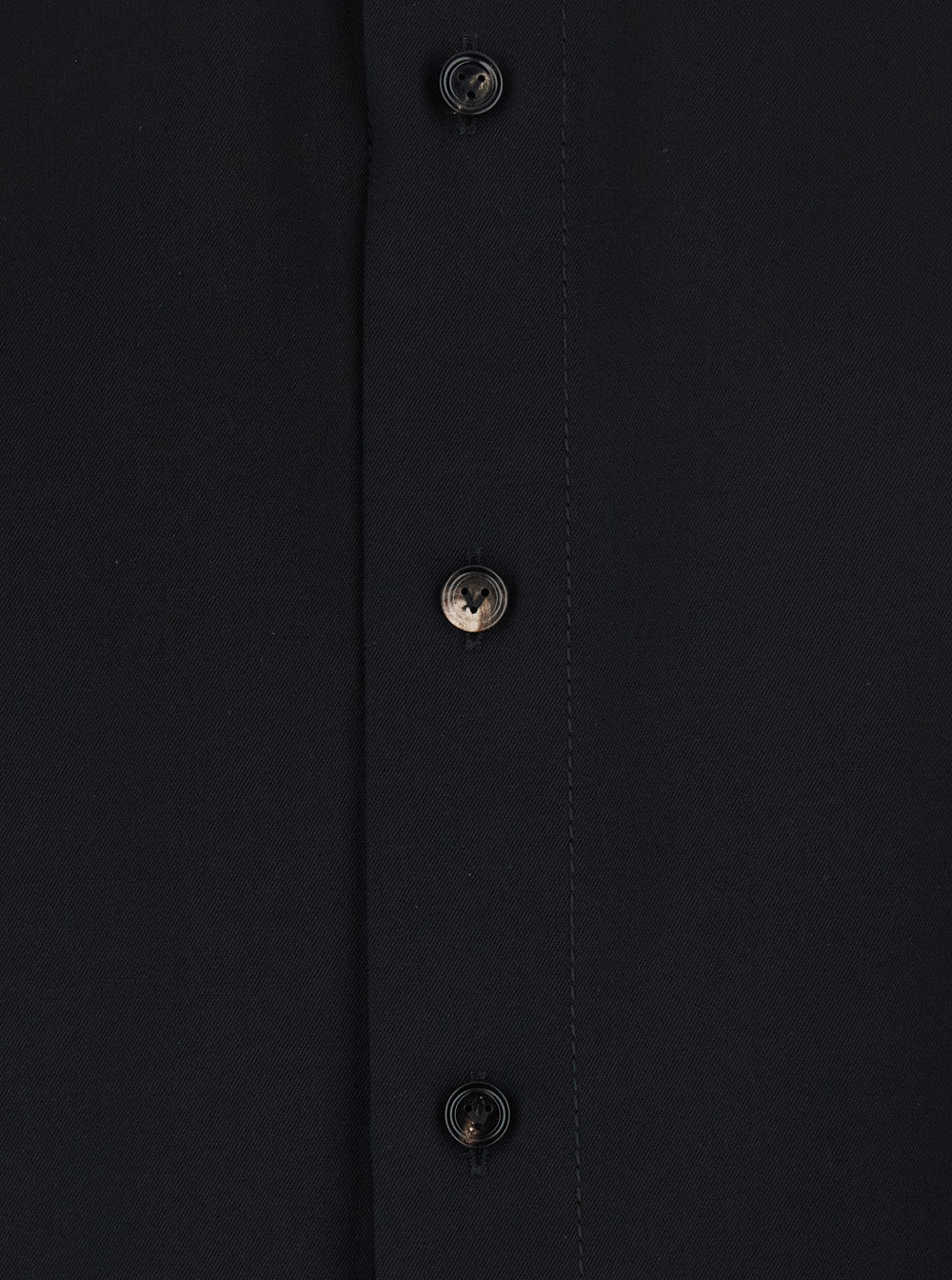 BOTTEGA VENETA Bottega Veneta Women Black Shirt With Classic Collar And Oversized Short Sleeves In  Wool For Women