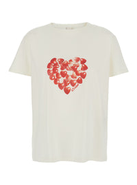 Chloé Women White T-Shirt With Round Neckline And Short Sleeves In Cotton For Women
