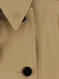Gucci Women Beige Trench Coat With Adjustable Belt At The Front In Cotton For Women