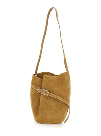 Liffner Women Brown Crossbody Bag With Adjustable Strap In Suede For Women
