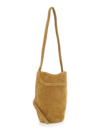 Liffner Women Brown Crossbody Bag With Adjustable Strap In Suede For Women