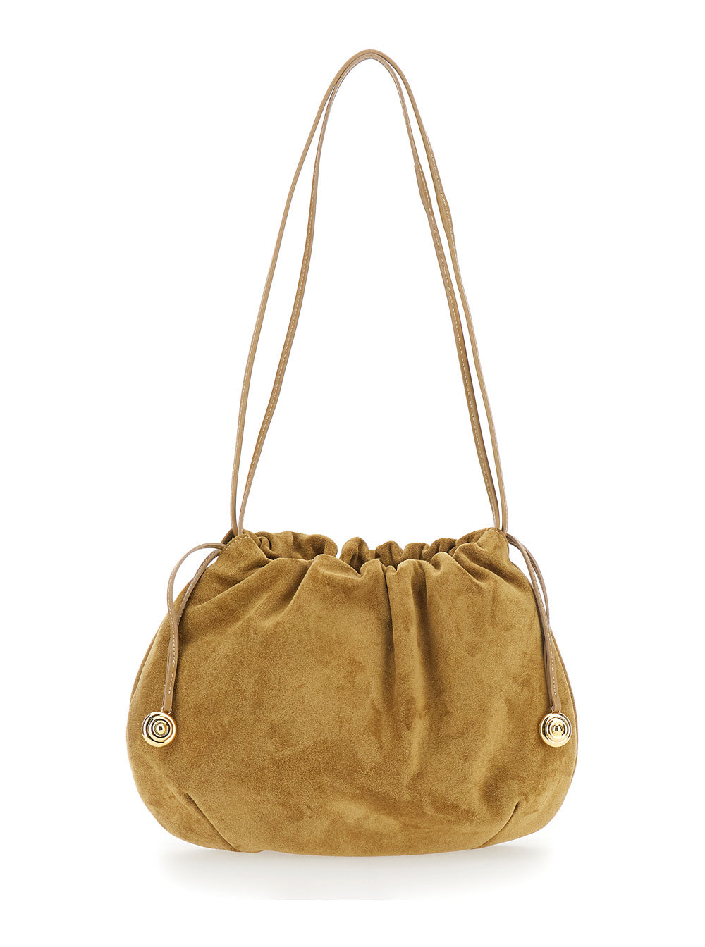 LIFFNER Liffner Women Beige Clutch With Charm And Drawstring Closure In Suede For Women