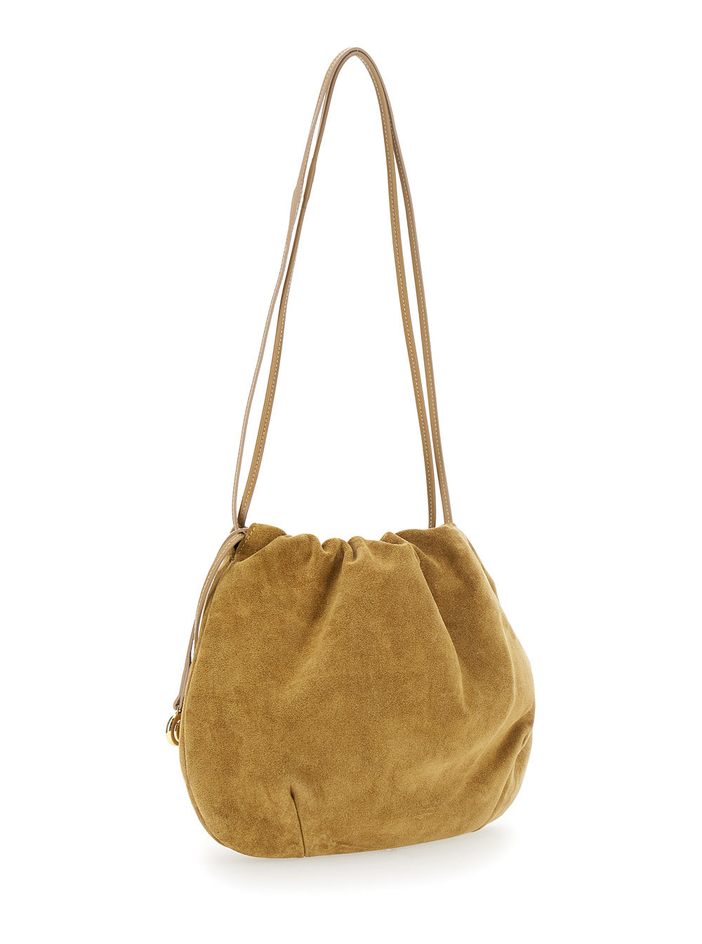 LIFFNER Liffner Women Beige Clutch With Charm And Drawstring Closure In Suede For Women