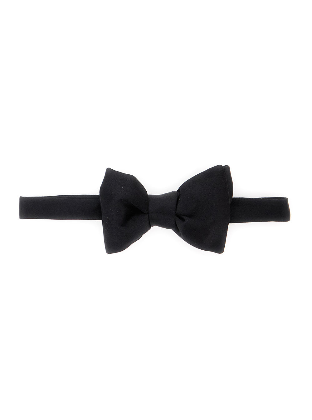 Tom Ford Men Black Bow Tie With Back Closure In Silk For Men