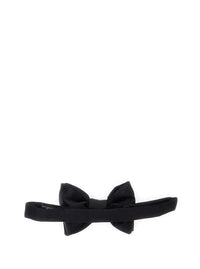 Tom Ford Men Black Bow Tie With Back Closure In Silk For Men