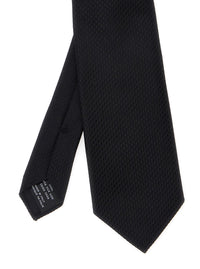 Tom Ford Men Black Tie With Knot Closure At The Back In Silk For Men