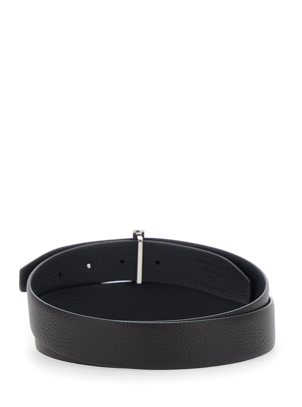 Tom Ford Men Brown Belt With T Buckle Plate In Leather For Men