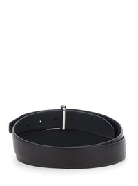 Tom Ford Men Brown Belt With T Buckle Plate In Leather For Men