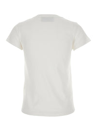 VALENTINO Valentino Women White Crew Neck T-Shirt With Maxi Logo Lettering On The Front In Cotton For Women